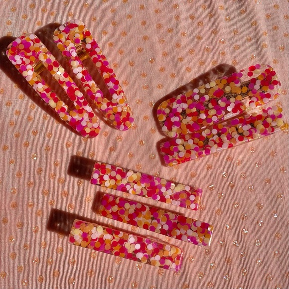 Handmade Accessories - Colorful Confetti Hair Clips